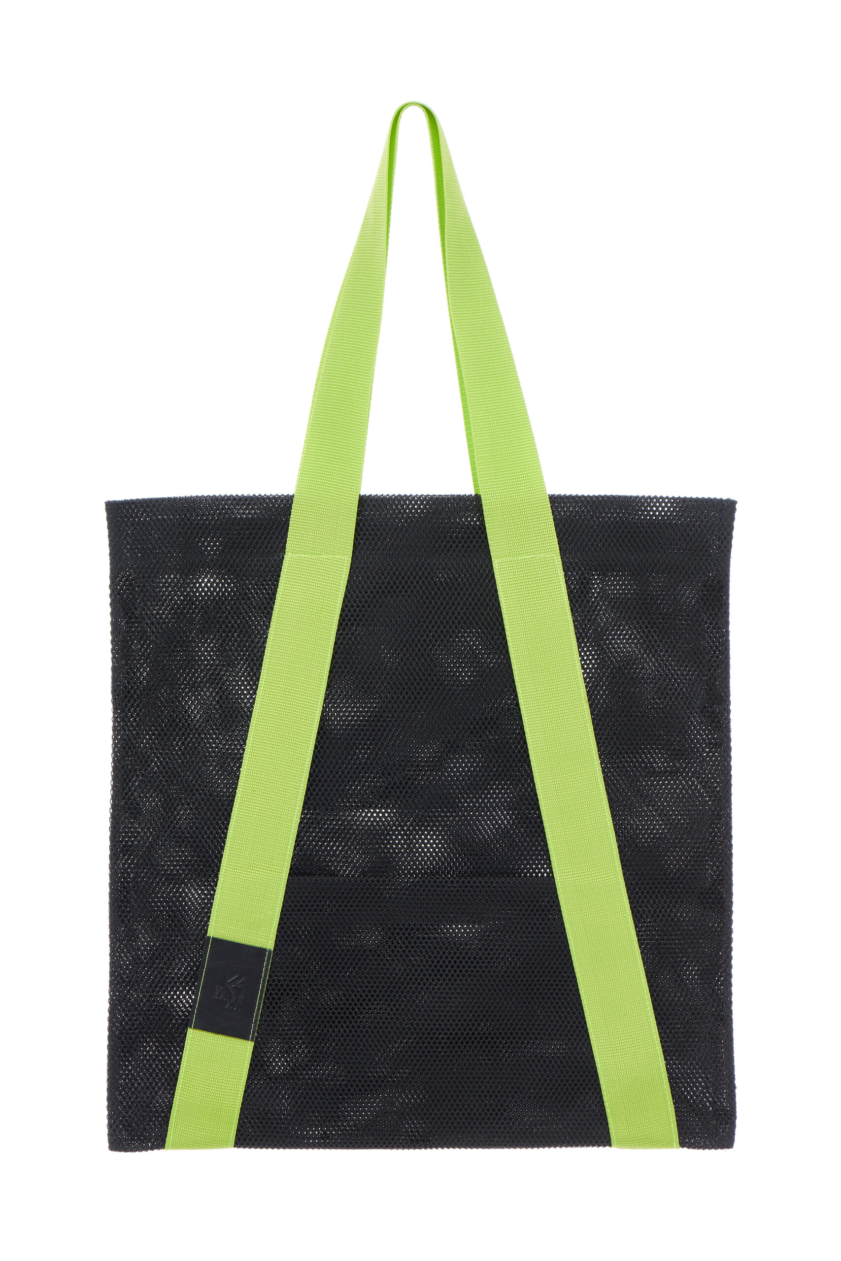 Poekott “Hanna” neoonroheline rihm / Tote bag “Hanna” black, yellow straps