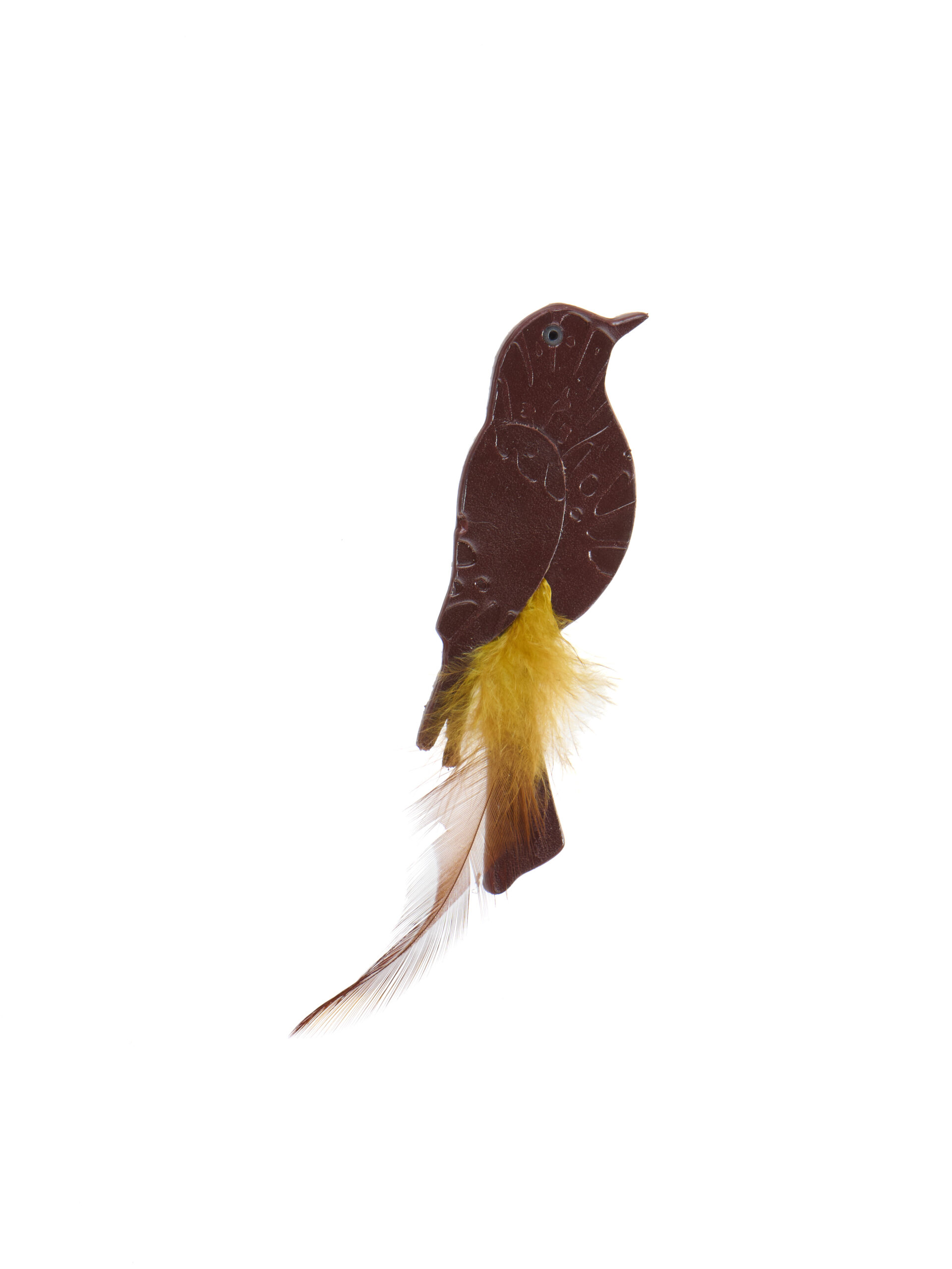 Nahast pross „ A little bird“ väike pruun